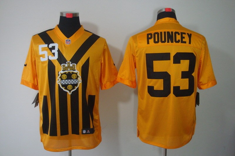 Men 2025 Pittsburgh Steelers #53 Pouncey yellow Nike Limited NFL Jersey->pittsburgh steelers->NFL Jersey